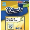 M231 | Original Brother 1/2 - Inch Tape - Black On White