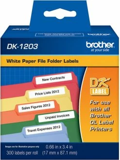 DK-1203 | Original Brother File Folder Paper Labels