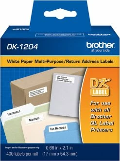 DK-1204 | Original Brother Multipurpose Paper Labels - White