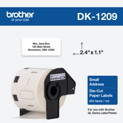 DK-1209 | Original Brother Small Address Paper Label - White