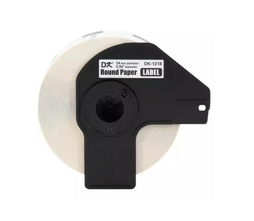 DK-1218 | Original Brother Round Paper Adhesive Labels - White 4 DK-1218 | Original Brother Round Paper Adhesive Labels - White - Image 2
