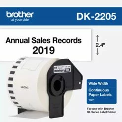 DK-2205 | Original Brother Continuous Length Paper Label Tape - Black On White