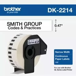 brother shop 9 DK-2214 | Original Brother Continuous Length Paper Label Tape - Black On White