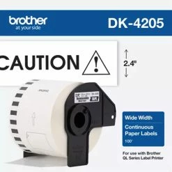 brother shop 7 DK-4205 | Original Brother Removable Continuous Length Paper Label Tape - Black On White