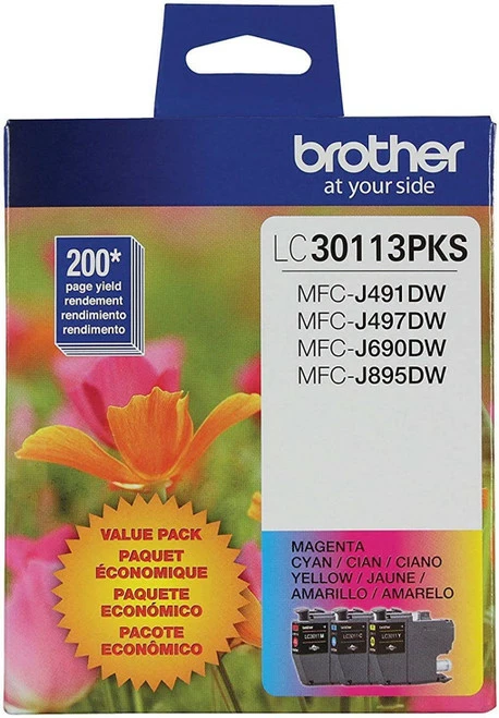 LC-30113PKS | Orignal Brother Ink Cartridges 3-Pack - Cyan, Magenta, Yellow 3 LC-30113PKS | Orignal Brother Ink Cartridges 3-Pack - Cyan, Magenta, Yellow
