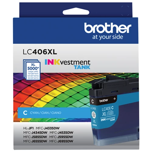LC-406XLC | Original Brother Inkvestment Tank High-Yield Ink Cartridge - Cyan 3 LC-406XLC | Original Brother Inkvestment Tank High-Yield Ink Cartridge - Cyan