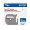 M-K232 | Original Brother Non-Laminated Tape For P-touch, 0.47" X 26.2 Ft - Red On White -brother shop MK232 04868.1659470948