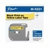 M-K631 | Original Brother Non-Laminated Tape For P-touch, 0.47" X 26.2 Ft - Black On Yellow -brother shop MK631 65416.1659470937