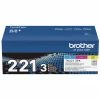 TN221-3PK | Orignal Brother Ink Cartridges 3-Pack - Cyan, Magenta, Yellow
