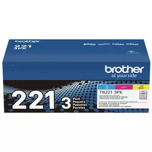 TN221-3PK | Orignal Brother Ink Cartridges 3-Pack - Cyan, Magenta, Yellow 2 TN221-3PK | Orignal Brother Ink Cartridges 3-Pack - Cyan, Magenta, Yellow
