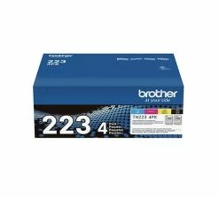 TN223-4PK | Orignal Brother Ink Cartridges - Black, Cyan, Magenta, Yellow - 4 Pack