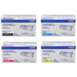 TN-439 Set | Original Brother Ultra High-Yield Toner Cartridges - Black, Cyan, Magenta, Yellow