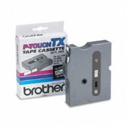 TX-2111 | Original Brother Tape Cartridge For P-Touch Labelers, 0.23" X 50 Ft - Black On White