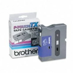TX-1411 | Original Brother Tape Cartridge For P-Touch Labelers, 0.7" X 50 Ft - Black On Clear