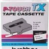 TX-2511 | Original Brother Tape Cartridge For P-Touch Labelers, 0.94" X 50 Ft - Black On White -brother shop TX2511 34554.1670943661