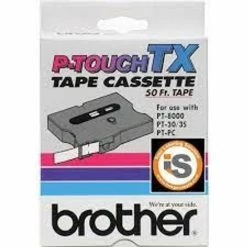 TX-4311 | Original Brother Tape Cartridge For P-Touch Labelers, 0.47" X 50 Ft - Black On Red