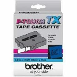 TX-B511 | Original Brother Tape Cartridge For P-Touch Labelers, 0.94" X 50 Ft - Black On Fluorescent Orange